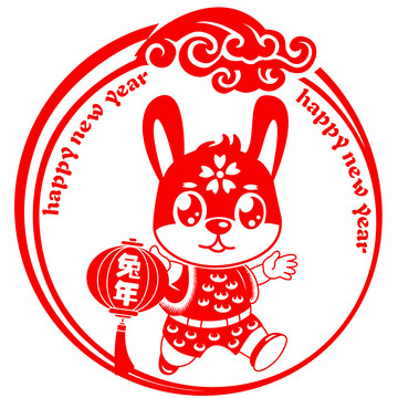 兔年窗花