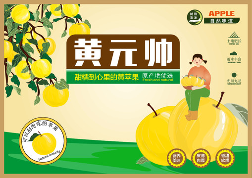 黃蘋果黃元帥包裝黃金蘋果