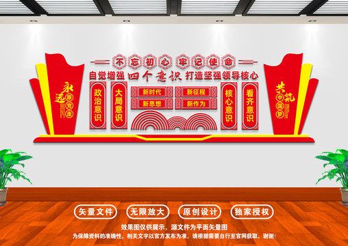 四個(gè)意識(shí)文化墻