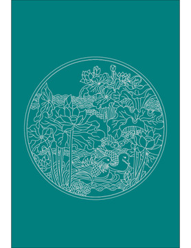 鴛鴦荷塘屏風(fēng)