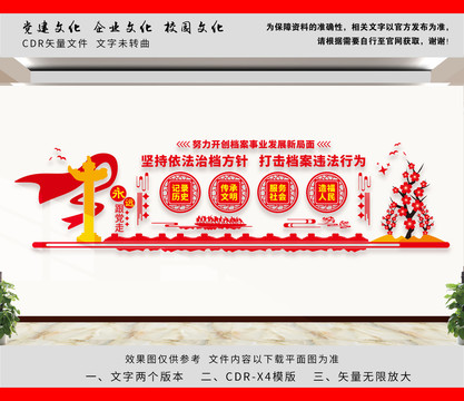 檔案管理中心文化墻