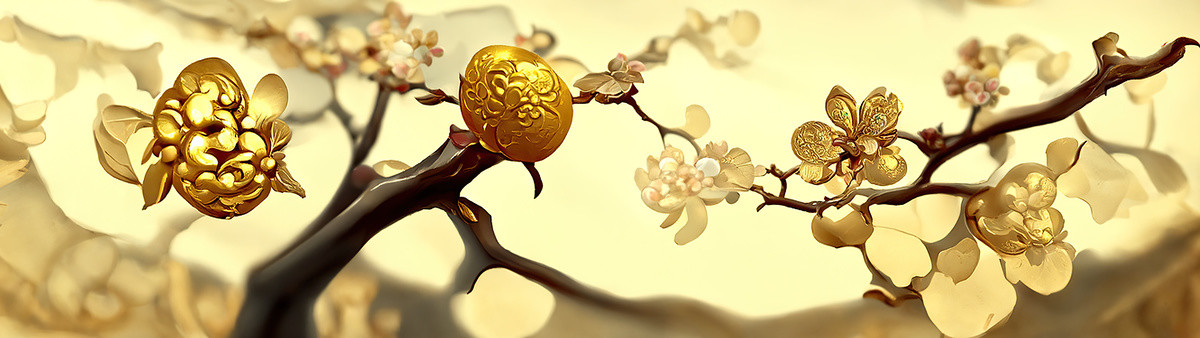 立體梅花金梅花背景墻