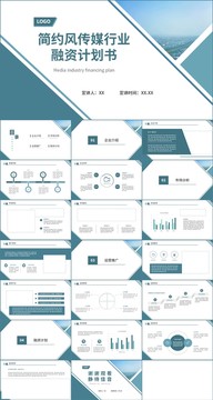 传媒行业融资计划书PPT模板