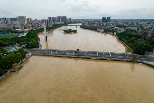 小东江洪水航拍