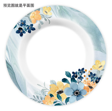 水彩花紙花面設(shè)計(jì)