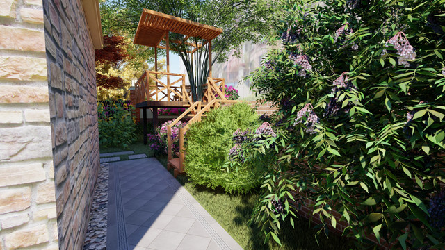 别墅花园庭院景观设计
