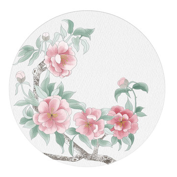 圓形小品茶花