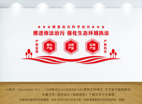 依法治污文化墻