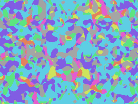藍色幾何地毯