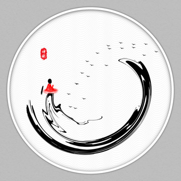 墨韻禪意人物畫(huà)