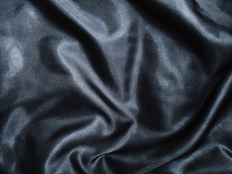 黑色丝绸面料背景素材纹理