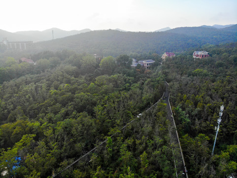 航拍辽宁大连棒棰岛宾馆风景区