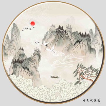 中国风山水画