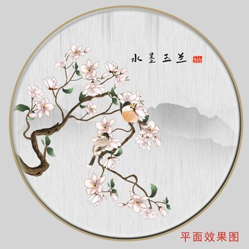 玉蘭花插畫