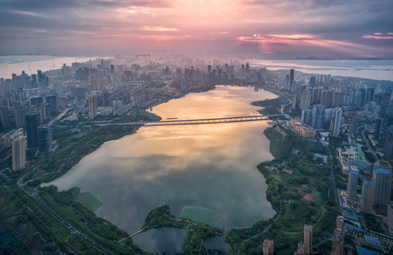 沙湖全景