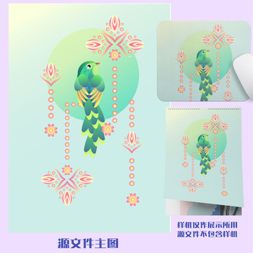小鳥世界地球日海報(bào)鼠標(biāo)墊