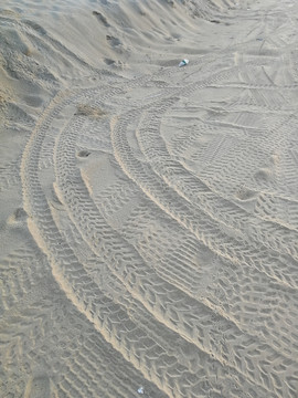 海陵岛沙滩足迹