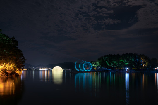 千岛湖月光岛夜景