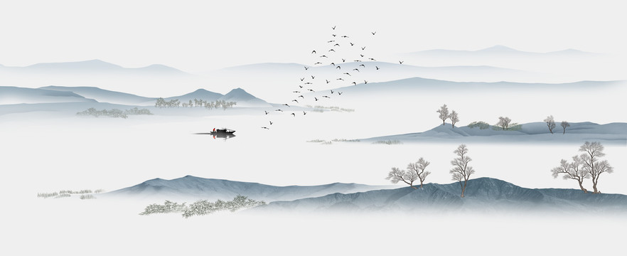 水墨山水畫