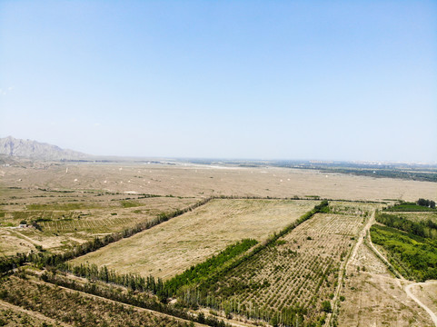 航拍银川西夏王陵三号帝王陵园