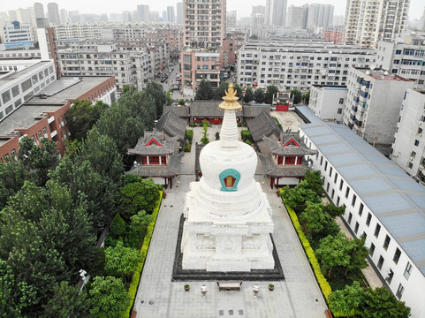 航拍沈阳护国延寿寺沈阳西塔