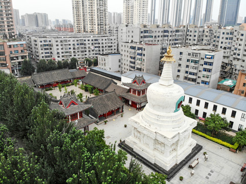 航拍沈阳护国延寿寺沈阳西塔