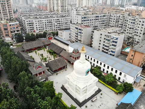 航拍沈阳护国延寿寺沈阳西塔