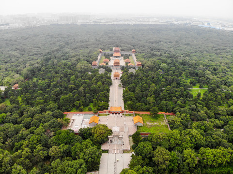 航拍辽宁沈阳清昭陵