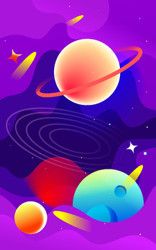 人類月球日宇航員登月航天插畫