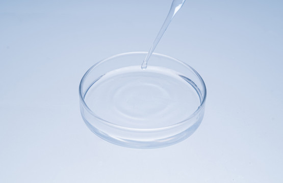 吸管滴液体进玻璃培养皿中