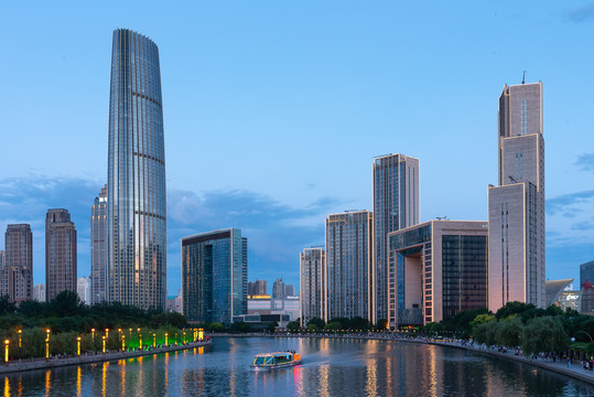 天津海河夜景