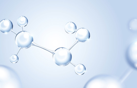 透明光泽分子元素背景图
