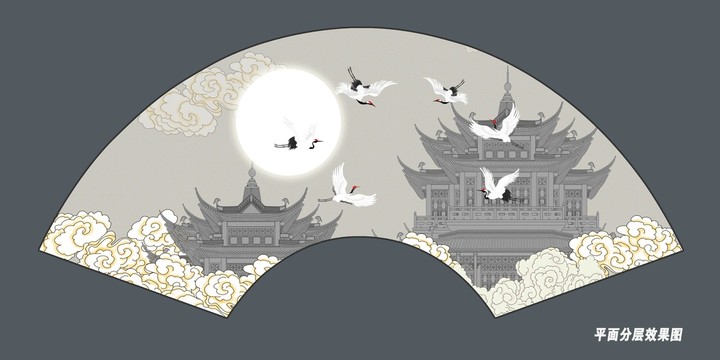 祥云折扇閣樓