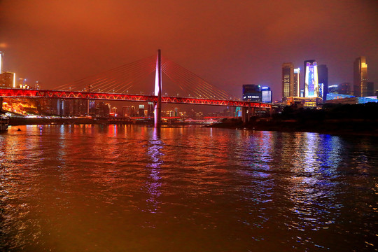 重庆千厮门大桥夜景