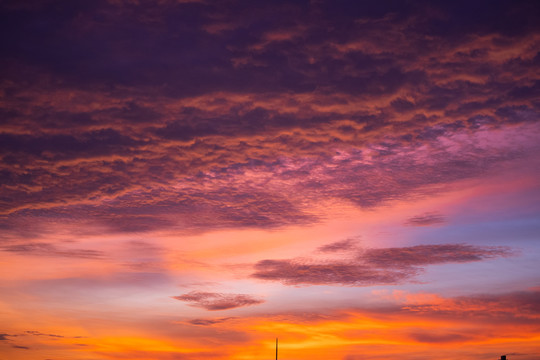 夕阳火烧云