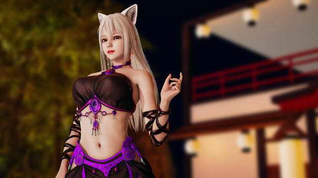 貓耳卡通古風(fēng)3D美女