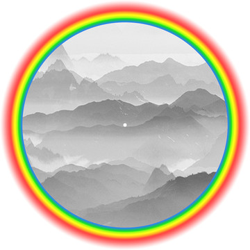 七彩圓環(huán)山形