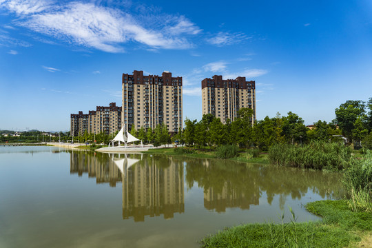 湿地公园旁的住宅小区