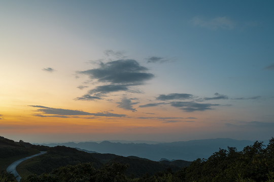 重庆赵云山云海日落晚霞