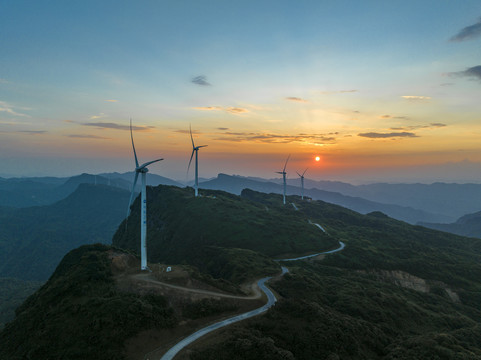 重庆赵云山云海日落晚霞