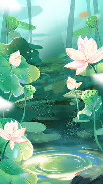 大暑豎版背景