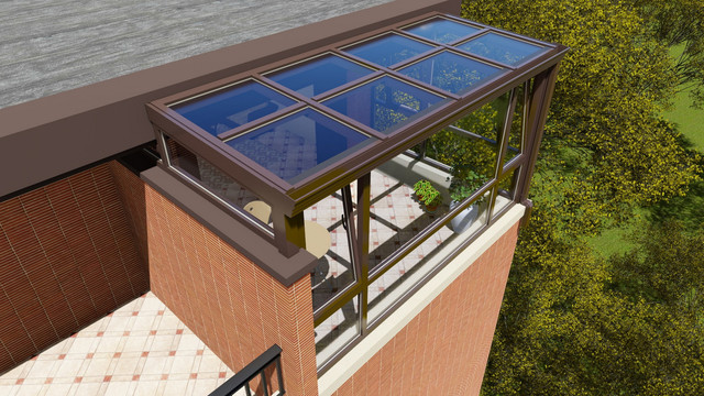 玻璃压板阳光房系统