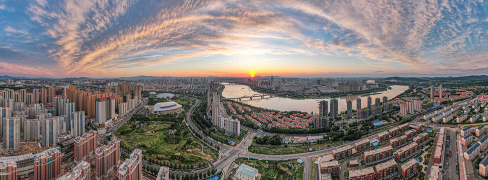 吉林市城市夕阳