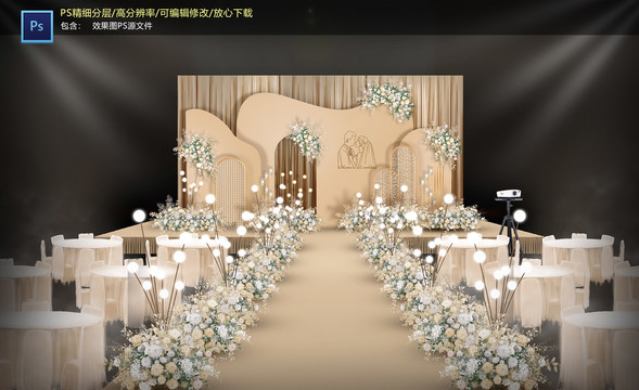 香檳色儀式區(qū)