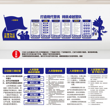 警隊(duì)文化墻