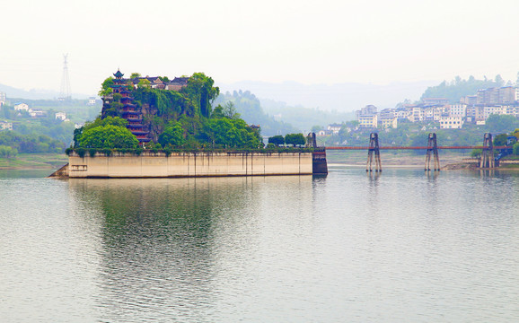 重庆石宝寨全景