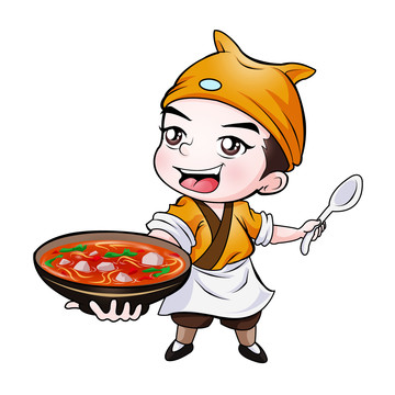 胡辣湯小二卡通