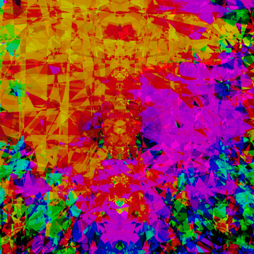 藍色幾何地毯