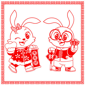 兔年剪紙