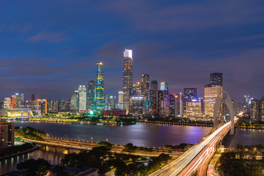 珠江新城高楼大厦城市夜景